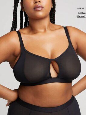 Negative Underwear Sieve Cutout Bra in Black - Size 3+ / 30-32 DDD $70
